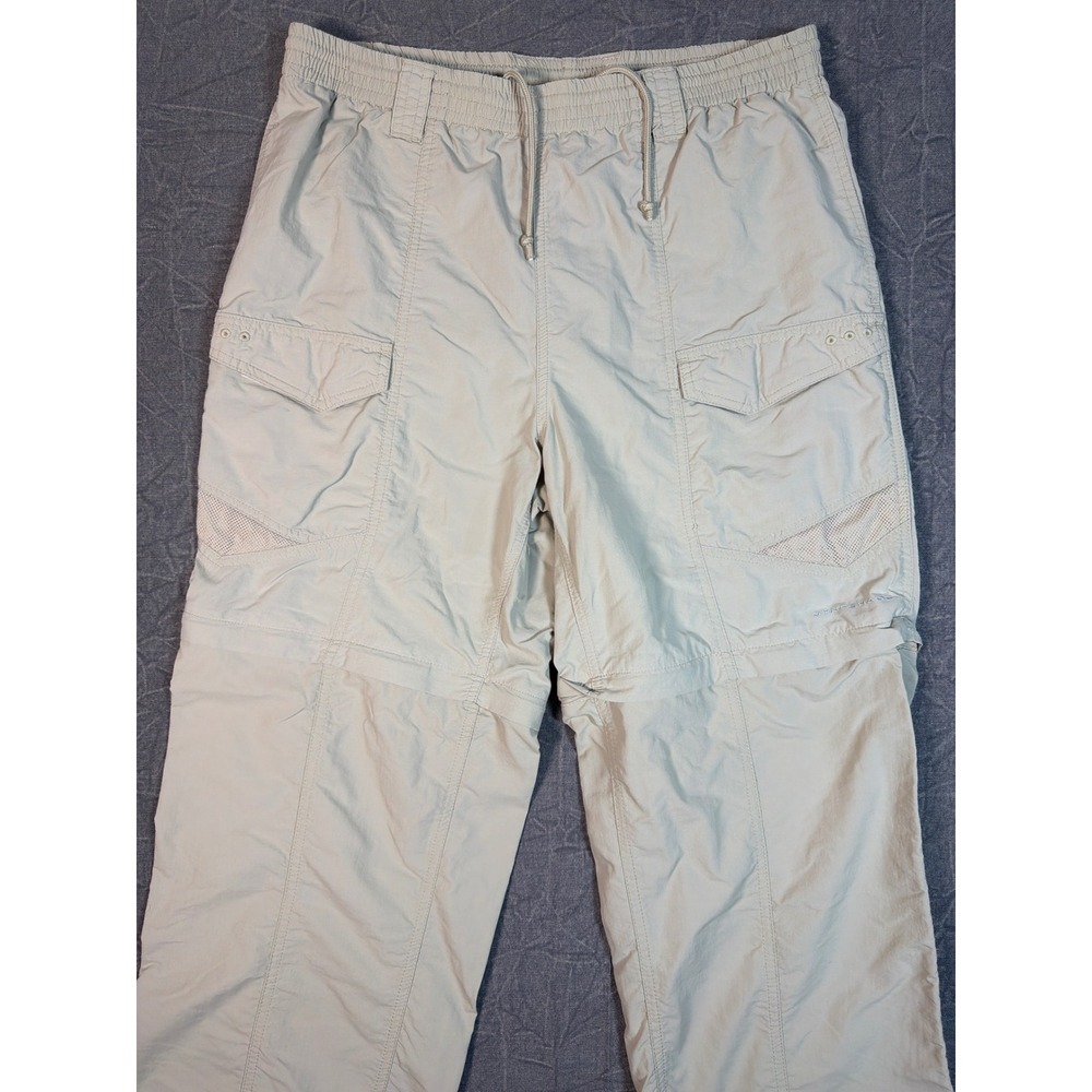 Columbia PFG Mens Medium 32L Tan Convertible Cargo Hiking Fishing‎ Pants Nylon - Picture 3 of 10